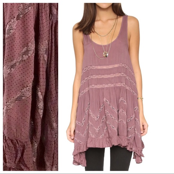 Free People Tops - 💥FREE PEOPLE PINK LACE BABYDOLL